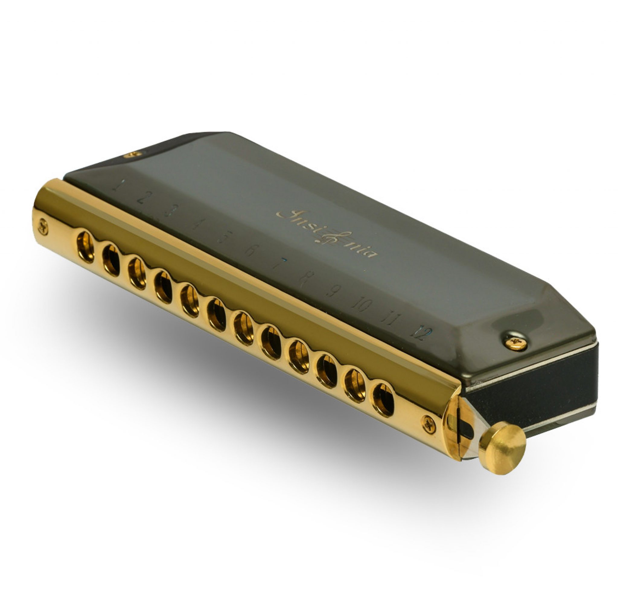 Buy Insignia Chromatic Harmonica, 12 Hole Black Online Supraa