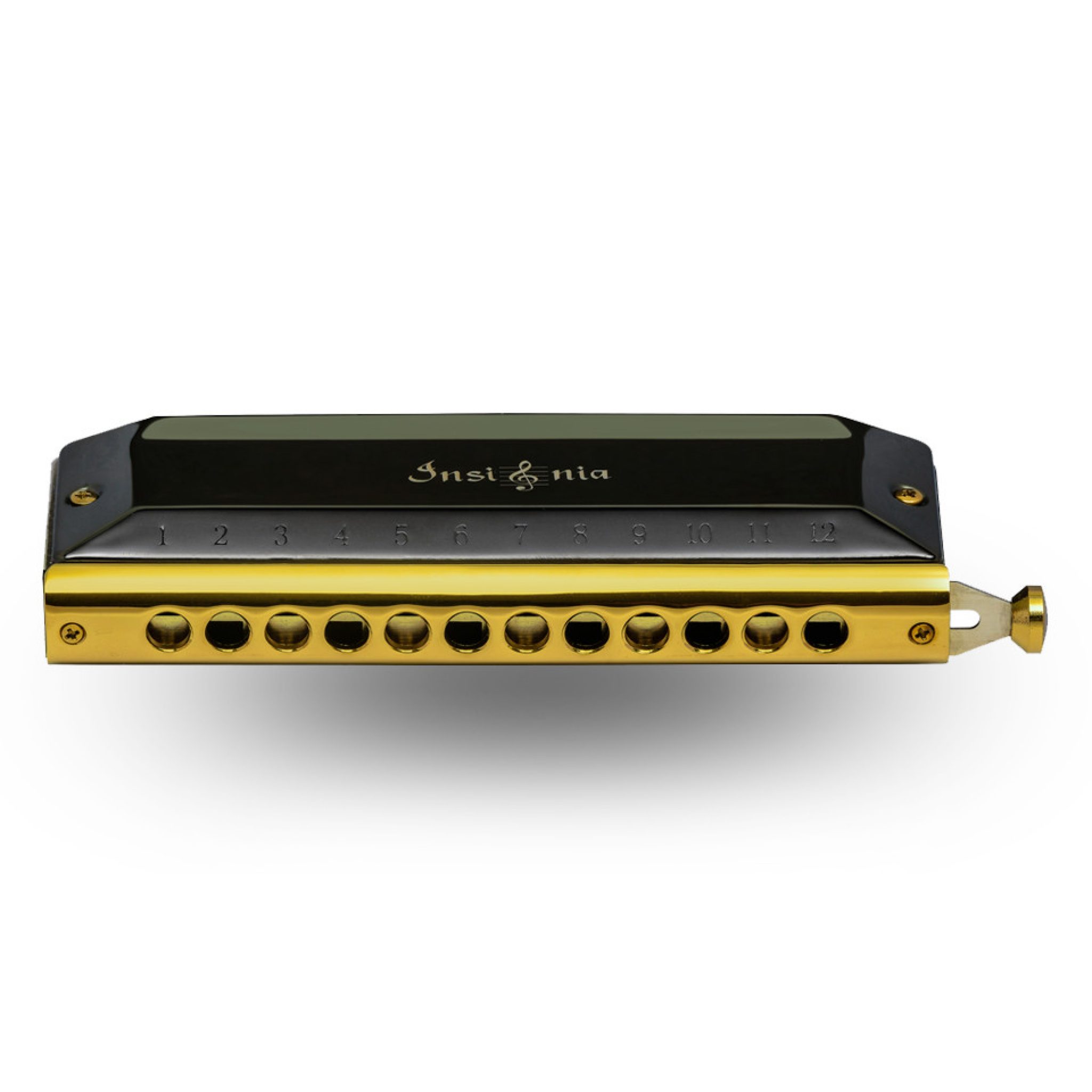 Buy Insignia Chromatic Harmonica, 12 Hole Black Online Supraa