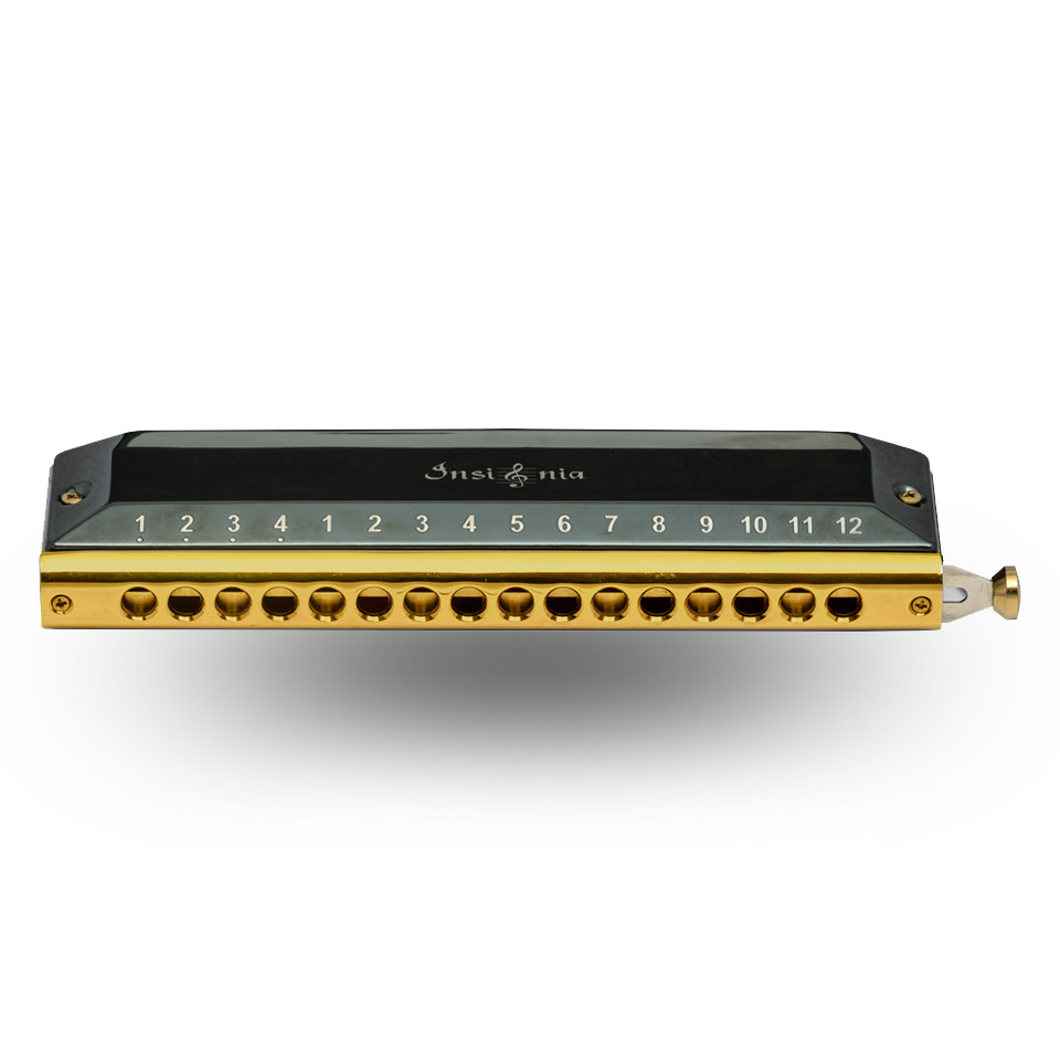 Chromatic Harmonica 16 hole - Black