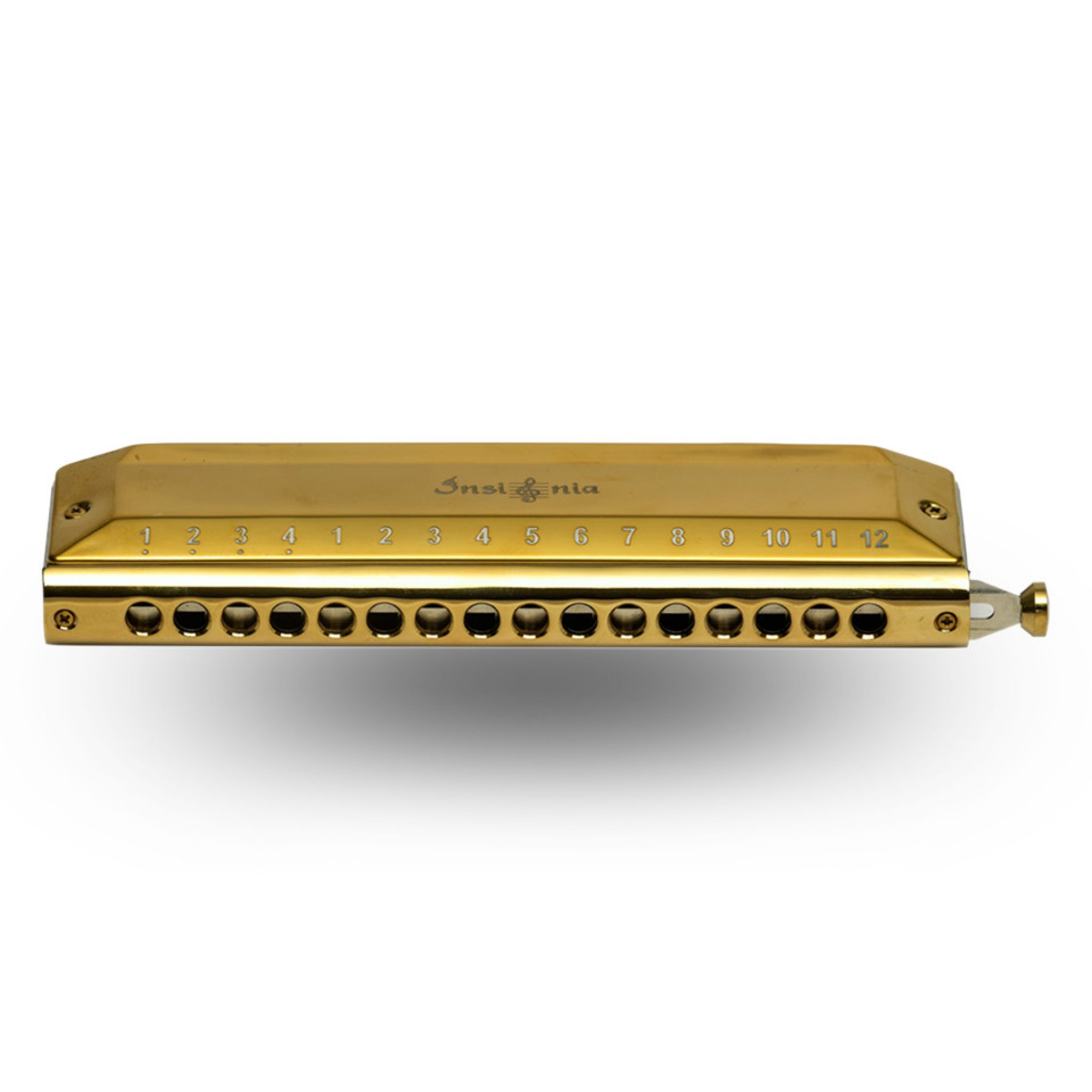 Buy Insignia Chromatic Harmonica, 16 Hole Gold Plated Online Supraa Musical Company