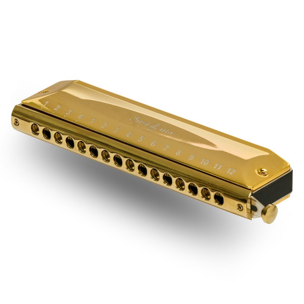 Buy insignia chromatic harmonica 16 hole gold plated online supraa